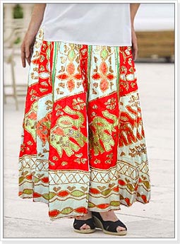 Patchwork Ethnic Skirt