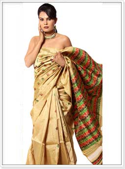 Assam Golden Muga Silk Sarees